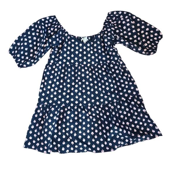 Billabong Breezy Palms Black Pebble Cotton Sundress Puff Sleeves Romantic NWT XL - Picture 2 of 16